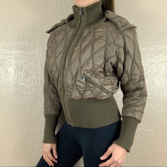 Just Design Brown Quilted Puffer Coat - Picture 3 of 13